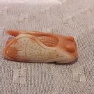 old pink coral  Carved    miniature cicada