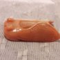 old pink coral  Carved    miniature cicada
