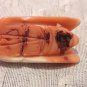 old pink coral  Carved    miniature cicada
