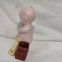 Old ANTIQUE PORCELAIN "KEWPIE" - SWEEPING WITH A BROOm miniature