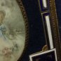 Antique old  hand painted lady portrait .with  frame and blue enamel