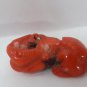old Chinese Carved salmon pink coral miniature chan chu netsuke (pendant)