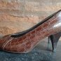 PRADA ,vintage old women's shoes with heels,brown cow leather Italian