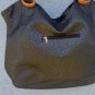 vintage handbag black ostrich leather made in Argentina