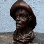 Hand-carved Brazilian Gaucho bust Very good quality wood