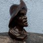 Hand-carved Brazilian Gaucho bust Very good quality wood
