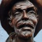 Hand-carved Brazilian Gaucho bust Very good quality wood