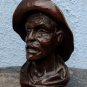 Hand-carved Brazilian Gaucho bust Very good quality wood