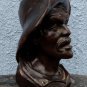 Hand-carved Brazilian Gaucho bust Very good quality wood