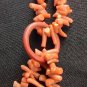 antique old Set Necklace Hoops  Salmon Coral Consult Stock