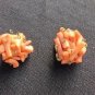 antique old Set Necklace Hoops  Salmon Coral Consult Stock