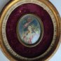 Antique Hand painted   on celluloid with frame  signed Silver FREE SHIPPING