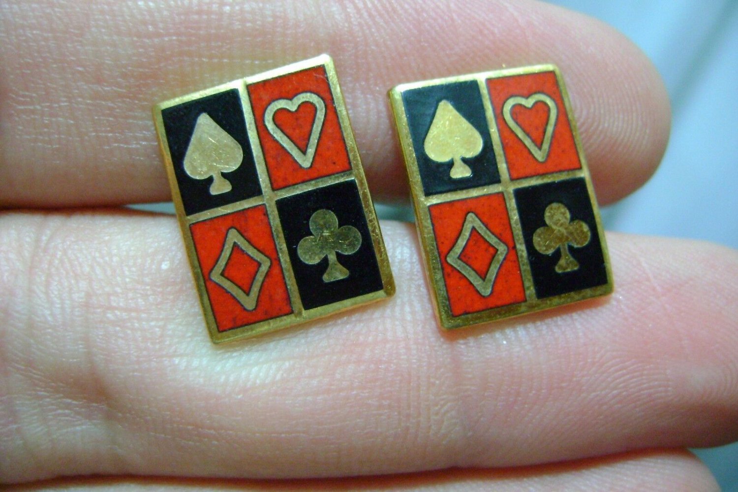 Vintage MMA UPM Cuff Links | Card Player Cuff Links Poker,   FREE SHIPPING