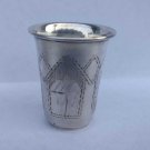 old 1 Vodka Cup or Beaker russian sterling silver  84AB mark JB