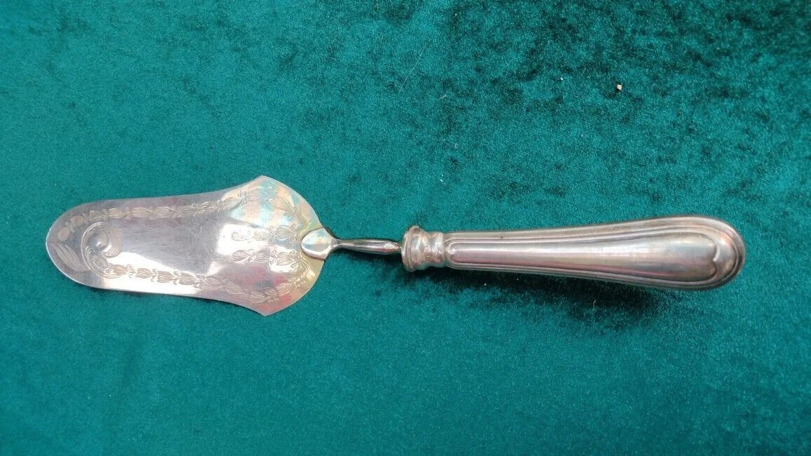 vintage old pala torta cake server with 800 silver handle