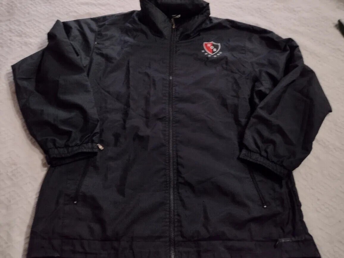 old Black football jacket Windbreaker Club Newell's of Argentina Topper Xl
