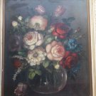 oil on hardboard original -  P, Salafia  Painter - flowers