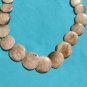 VINTAGE old rare carved cow bone  necklace art deco