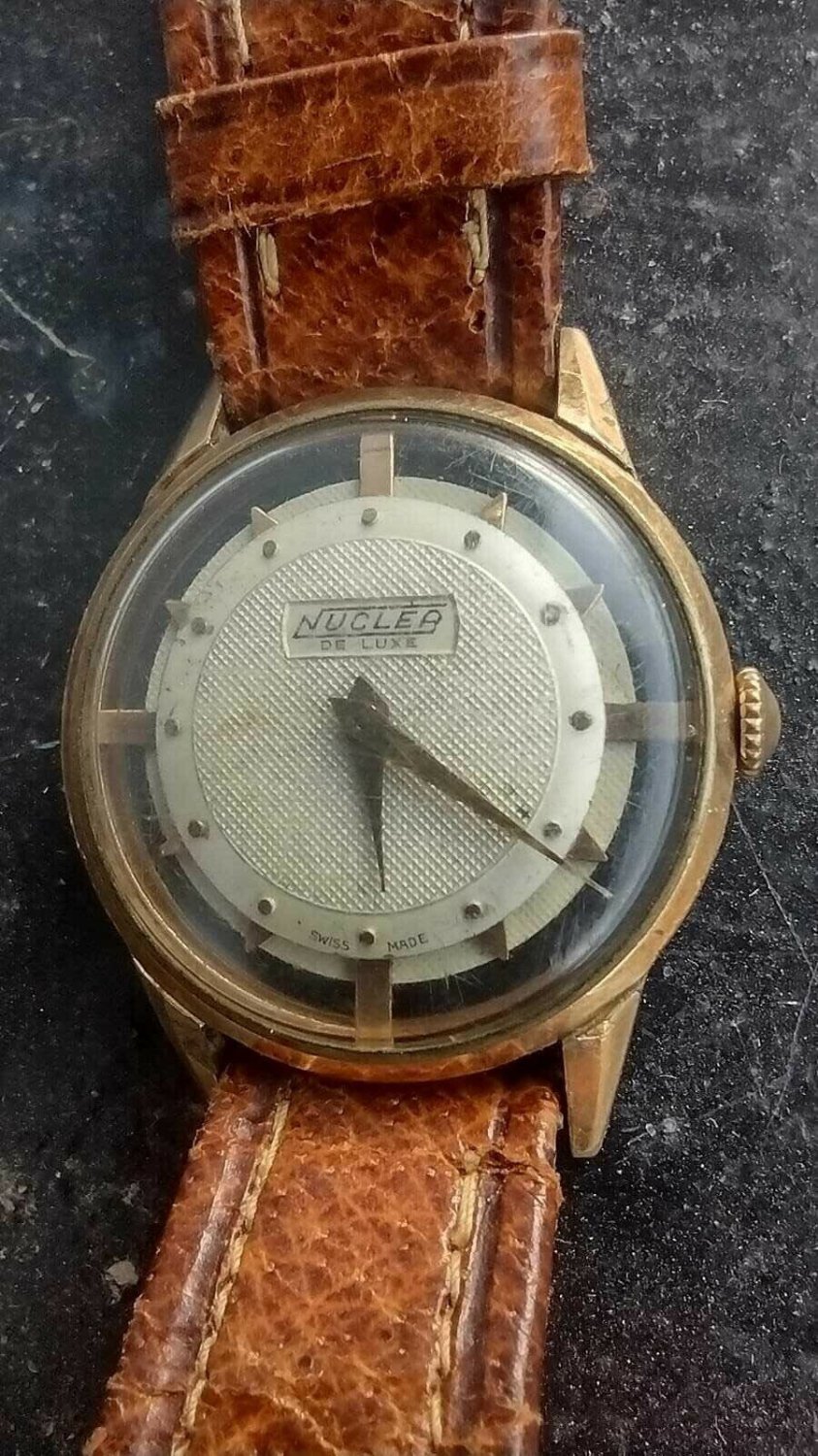 old Wristwatch Nuclea de luxe brand  Swiss Made  Check Stock
