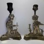 old Pair bedroom table lamps Bronze Solid Children 50s
