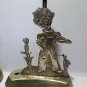 old Pair bedroom table lamps Bronze Solid Children 50s