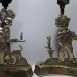 old Pair bedroom table lamps Bronze Solid Children 50s