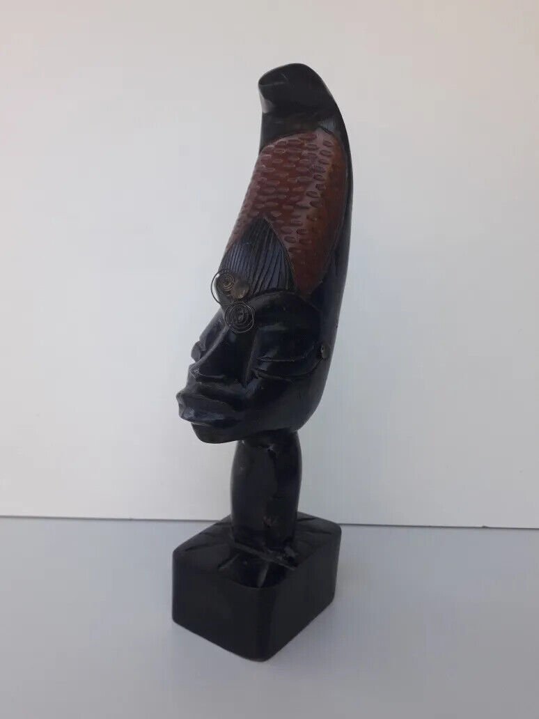 old rare Africam Rustic Carved Wood  artesanal  madera tallada