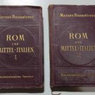 2 Book Rom und Mittel Italien I y II 1875 Dr Gsell-fells