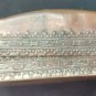 old  Chinese Blue White Porcelain Shard Trinket Pill Box Silver Plated Copper