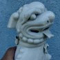 old White Chinese porcelain foo dog. details