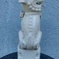 old White Chinese porcelain foo dog. details
