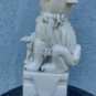 old White Chinese porcelain foo dog. details