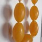 Old vintage Orange ambver colour  glass  Necklace two laps 40s 50s Consult Stock