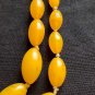 Old vintage Orange ambver colour  glass  Necklace two laps 40s 50s Consult Stock