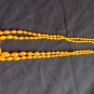 Old vintage Orange ambver colour  glass  Necklace two laps 40s 50s Consult Stock