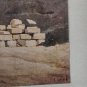 old print poster Jean B. Corot  La cathedralede chartes