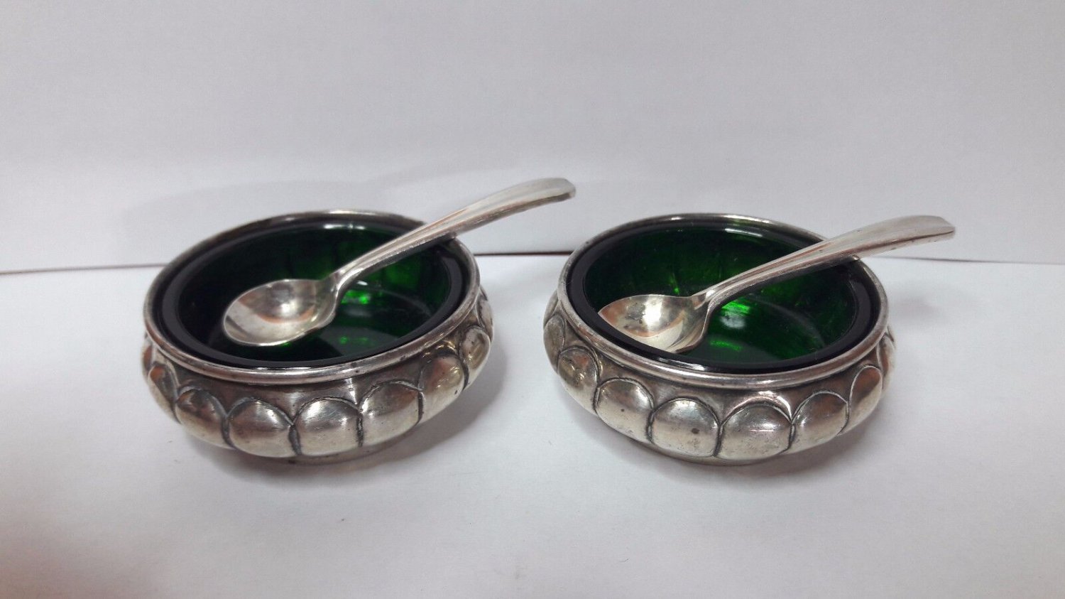 vintage  sterling silver 925  pair recipes  salt Argentina