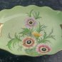old ceramic pottery center. Carlton Ware Green color with flowers