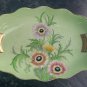 old ceramic pottery center. Carlton Ware Green color with flowers