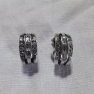 vintage antique Pair of silver clip earrings , 900 mark