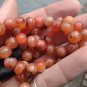 Very Cute peach coralina agate Stone Spheres Necklace Check Stock
