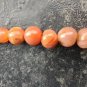 Very Cute peach coralina agate Stone Spheres Necklace Check Stock