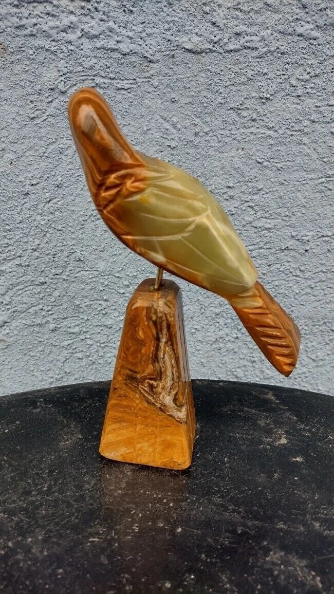 Bird Carved In Onyx Stone, Argentinian Consult Stock