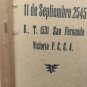 old  fan Argentina advertising 40s CArlos Gardel F.C.C.A railway