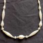 Old vintage White  Faceted Opaline glass  Necklace 40s 50s Consult Stock