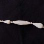 Old vintage White  Faceted Opaline glass  Necklace 40s 50s Consult Stock