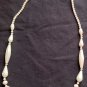 Old vintage White  Faceted Opaline glass  Necklace 40s 50s Consult Stock