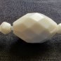 Old vintage White  Faceted Opaline glass  Necklace 40s 50s Consult Stock