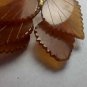 vintage, brooch. Russian natural amber brooch leaves