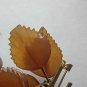 vintage, brooch. Russian natural amber brooch leaves